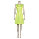 Movie Inside Out 2 (2024) Joy Daily Wear Green Dress Outfits Cosplay Costume Halloween Carnival Suit